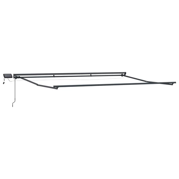 vidaXL Estrutura de Toldo Manual com LEDs Antracite 4,5 &times; 3 m Alum&iacute;nio