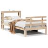 vidaXL Estrutura de cama com cabeceira 90x200 cm pinho maci&ccedil;o
