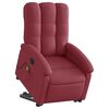 vidaXL Poltrona de massagens reclin. elevat&oacute;ria tecido vermelho tinto