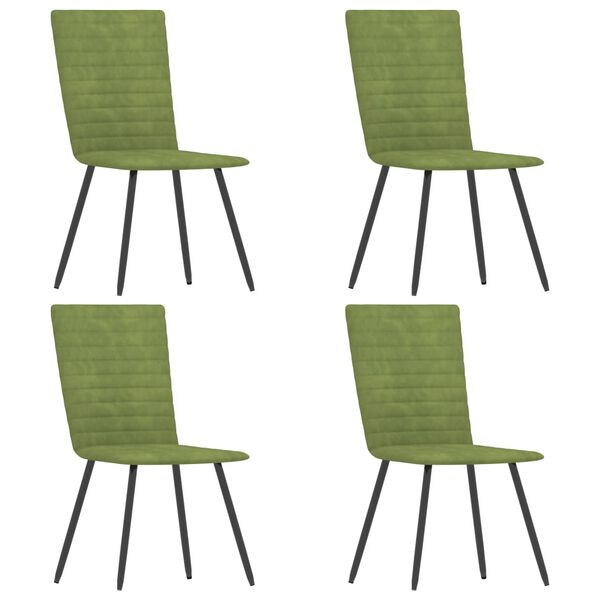 vidaXL Cadeiras de jantar 4 pcs veludo verde