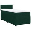 vidaXL Cama com molas/colch&atilde;o 90x190 cm veludo verde-escuro