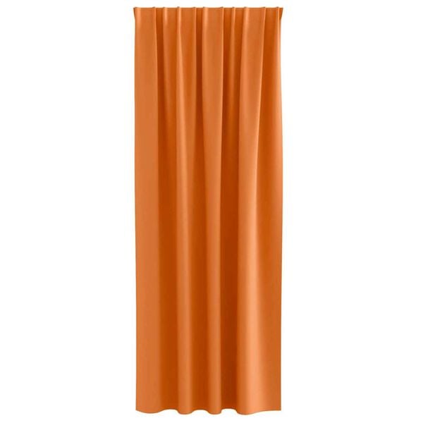 vidaXL Cortinas Blackout com Argolas 2 pcs Laranja Brilhante
