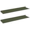 vidaXL Prateleira Flutuante 2 pcs Verde Oliva 80 x 18 x 2,5 cm A&ccedil;o