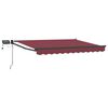vidaXL Toldo retr&aacute;til manual com LEDs Vermelho Borgonha 2,5 x 2 m