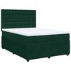 vidaXL Cama com molas/colch&atilde;o 160x200 cm veludo verde-escuro