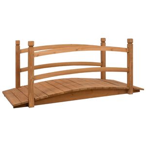 vidaXL Ponte de jardim 140x60x60 cm madeira de abeto maci&ccedil;a