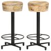 vidaXL Bancos de bar 2 pcs 66 cm madeira de mangueira maci&ccedil;a