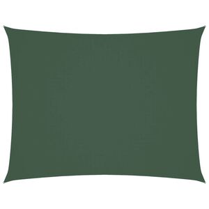 vidaXL Para-sol estilo vela retangular 2x3m tecido oxford verde-escuro