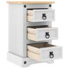 vidaXL Mesa-de-cabeceira com gaveta Corona Branco 35 x 32,5 x 58 cm