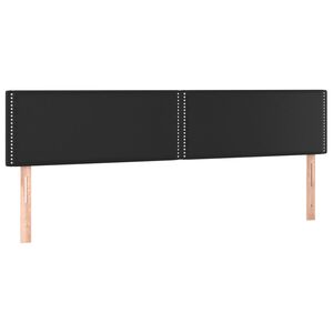 vidaXL Cabeceiras preto 180x5x78/88 cm couro artificial