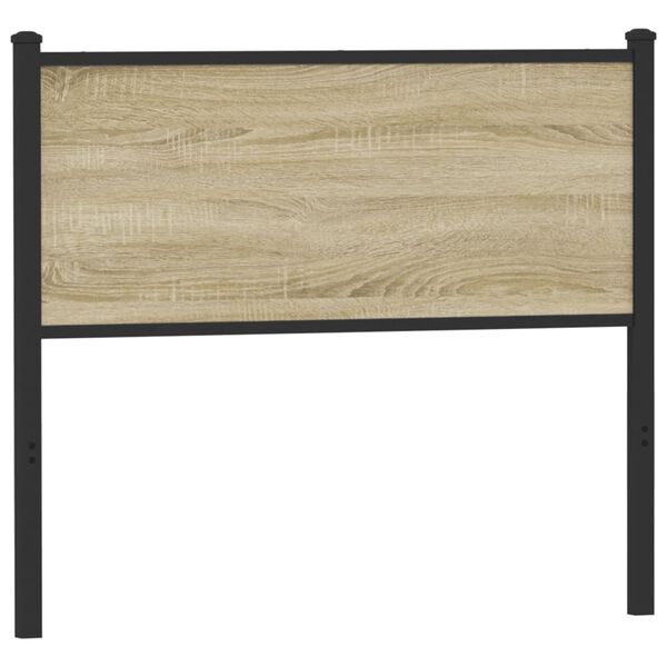vidaXL Cabeceira de substitui&ccedil;&atilde;o 107 cm derivados madeira/a&ccedil;o carvalho sonoma