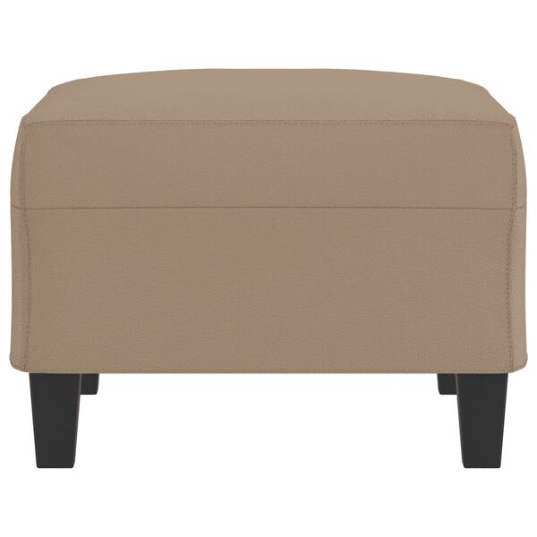 vidaXL Apoio de p&eacute;s 70x55x41 cm couro artificial cappuccino
