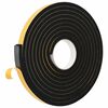 vidaXL Fita de espuma autoadesiva 20 pcs Preto 15mm x 5m Espuma CR