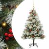 vidaXL &Aacute;rvore de Natal Artificial Verde e branco 120 cm