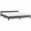 vidaXL Estrutura cama c/ cabeceira sem colch&atilde;o 160x200 cm cinzento