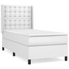 vidaXL Cama com molas/colch&atilde;o 80x200 cm couro artificial branco