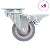 vidaXL 8 pcs rodas girat&oacute;rias 50 mm