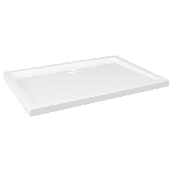 vidaXL Base de chuveiro retangular 80x110 cm ABS branco