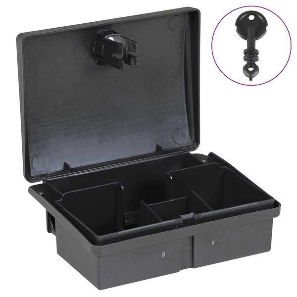 vidaXL Armadilhas para ratos 20 pcs preto 13x10x4 cm