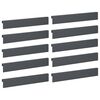 vidaXL Perfil de cobertura para jardim 10 unid. 100 x 5 x 15 cm A&ccedil;o