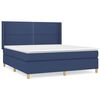 vidaXL Cama com molas/colch&atilde;o 180x200 cm tecido azul
