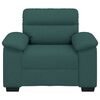 vidaXL Poltrona 100x81x84 cm tecido verde-escuro