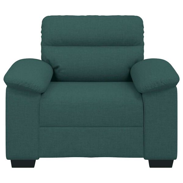 vidaXL Poltrona 100x81x84 cm tecido verde-escuro