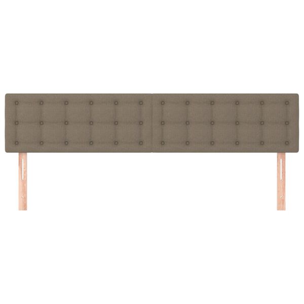 vidaXL Cabeceiras cinzento-acastanhado 160x5x78/88 cm tecido