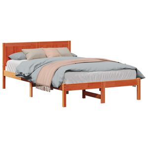 vidaXL Estrutura da Cama Castanho 120 x 190 cm Madeira de pinho maci&ccedil;a