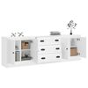 vidaXL Aparadores 3 pcs madeira processada branco