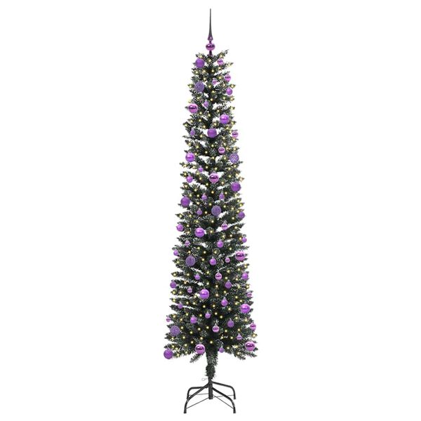 vidaXL &Aacute;rvore de Natal Artificial Verde 240 cm PVC, Pl&aacute;stico e A&ccedil;o