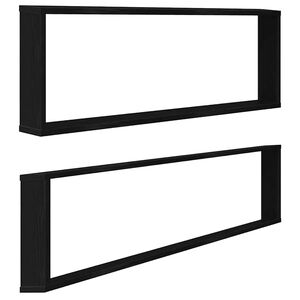 vidaXL Prateleiras cubo 2 pcs derivados de madeira carvalho preto