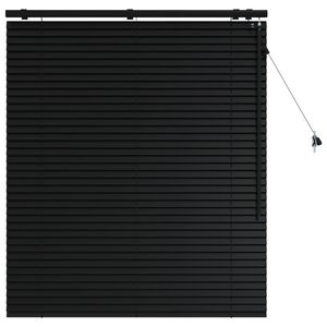 vidaXL Cortina Veneziana Preto 115 x 130 cm 35 mm