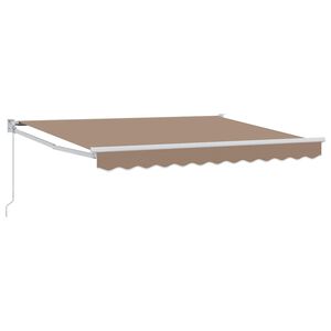 vidaXL Toldo retr&aacute;til Cinzento-acastanhado 3,5 x 2 m