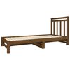 vidaXL Estrutura sofá-cama de puxar 2x(90x190)cm pinho maciço castanho