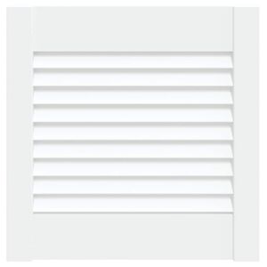 vidaXL Porta de arm&aacute;rio com design de persiana pinho maci&ccedil;o branco