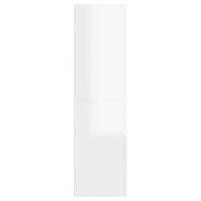 vidaXL Móvel de TV 30,5x30x110 cm contraplacado branco brilhante
