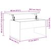 vidaXL Mesa de centro 80x50,5x41,5cm deriv. madeira carvalho artisiano