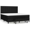 vidaXL Cama com molas/colch&atilde;o 160x200 cm tecido preto