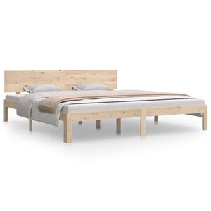 vidaXL Estrutura de cama super king 180x200 cm madeira maci&ccedil;a