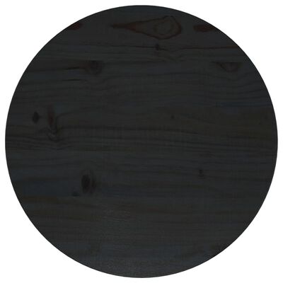 vidaXL Tampo de mesa pinho maciço Ø40x2,5 cm preto