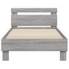 vidaXL Estrutura de cama c/ cabeceira derivados madeira cinza sonoma