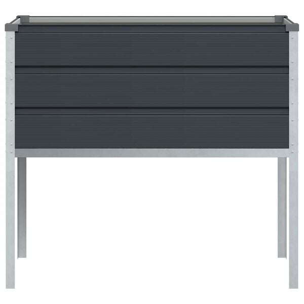 vidaXL Floreira Antracite 100 x 45 x 90 cm A&ccedil;o Galvanizado