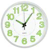 vidaXL Rel&oacute;gio de parede luminoso 30 cm branco