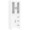 vidaXL Arm&aacute;rio alto 69,5x34x180 cm derivados de madeira branco