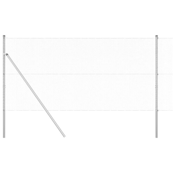 vidaXL Poste de Cerca Prateado 10 x 1,4 m (malha de 13 mm) A&ccedil;o