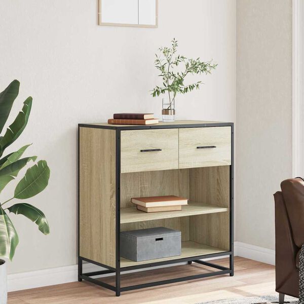 vidaXL Aparador 68x35x76 cm deriv. de madeira carvalho sonoma