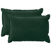 vidaXL Almofada com travesseiro HOUTEN 2 unid. Verde-Escuro Veludo