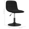 vidaXL Cadeiras de jantar girat&oacute;rias 2 pcs veludo preto