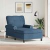 vidaXL Chaise Lounge com almofada Azul 91 x 157 x 91 cm tecido